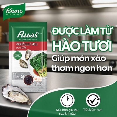 Knorr Xốt Hương Dầu Hào 900g - Knorr Xốt Hương Dầu Hào màng đến món xốt sánh mượt và hài hòa